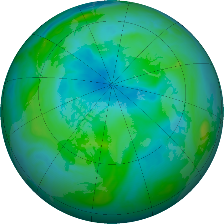 Arctic ozone map for 06 September 2007